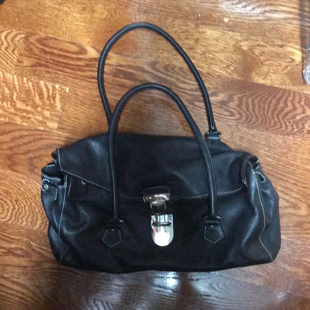Authentic black leather Prada bag